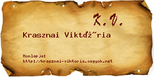 Krasznai Viktória névjegykártya