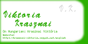 viktoria krasznai business card